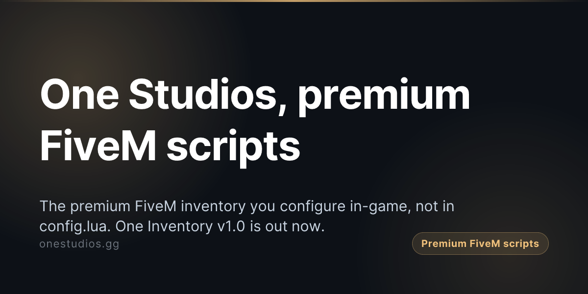 One Studios, premium FiveM scripts