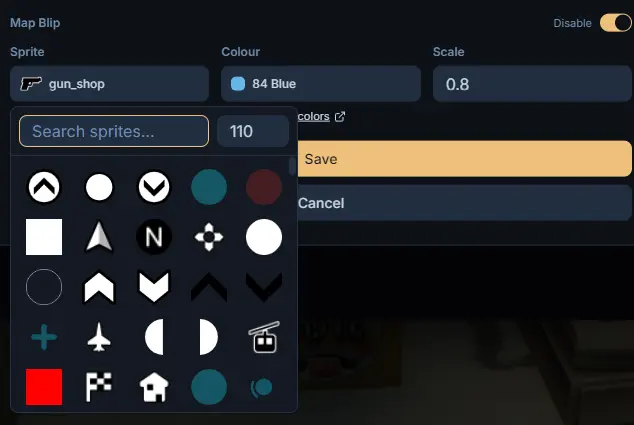Blip sprite picker