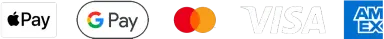 We accept Apple Pay, Google Pay, Mastercard, Visa and American Express